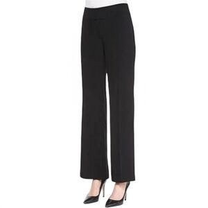 Eileen Fisher Trouser Mature Office Womens 10 Wide-Leg Minimalist Classic Black